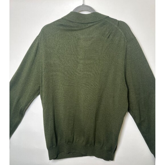 Alan Flusser Merino Wool Blend Collared Sweater Size Large - Picture 5 of 7